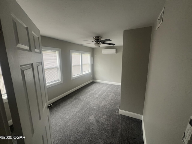 1816 S Connor Ave, Joplin, MO 64804 - carpeted empty room with an AC wall unit, ceiling fan, and baseboards