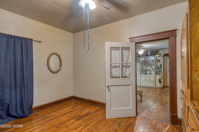 17279 Jackpine Rd, Carthage, MO 64836 - empty room featuring hardwood / wood-style flooring and ceiling fan