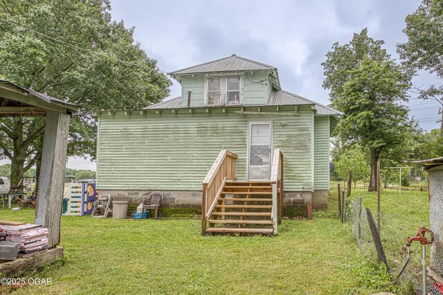 17279 Jackpine Rd, Carthage, MO 64836 - rear view of property with metal roof