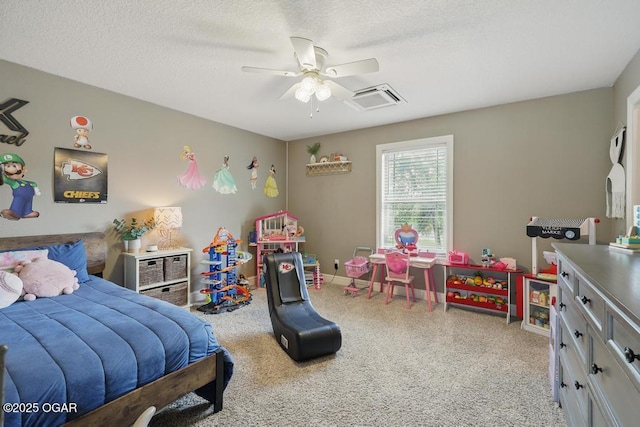 7870 County Lane 287, Carl Junction, MO 64834 - bedroom with ceiling fan and a textured ceiling