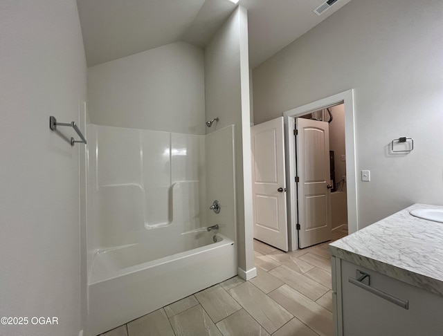204 Webb St, Duenweg, MO 64841 - full bathroom featuring vanity, lofted ceiling, and bathing tub / shower combination