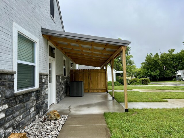 204 Webb St, Duenweg, MO 64841 - view of patio / terrace with central AC unit