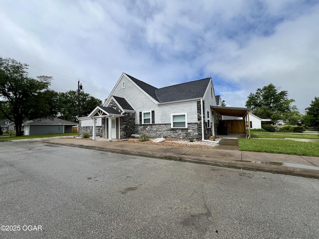 204 Webb St, Duenweg, MO 64841 - view of front facade with stone siding