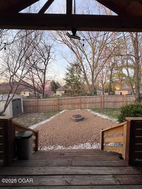 3331 Willow Ln, Joplin, MO 64801 - wooden terrace with a fenced backyard