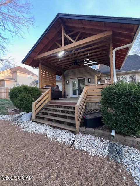 3331 Willow Ln, Joplin, MO 64801 - view of patio with a ceiling fan