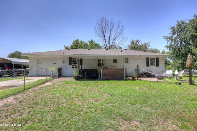 509 Brentwood Dr, Carl Junction, MO 64834 - rear view of house with concrete driveway and a garage