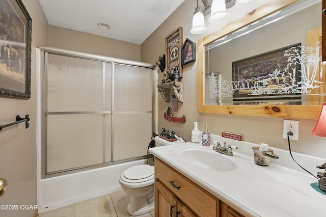 9404 County Lane 121, Carthage, MO 64836 - bathroom with vanity, enclosed tub / shower combo, and tile patterned flooring