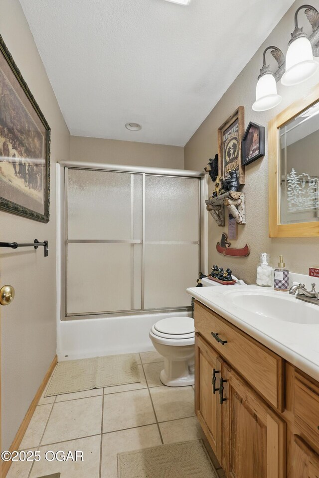 9404 County Lane 121, Carthage, MO 64836 - full bathroom featuring vanity, enclosed tub / shower combo, and tile patterned flooring
