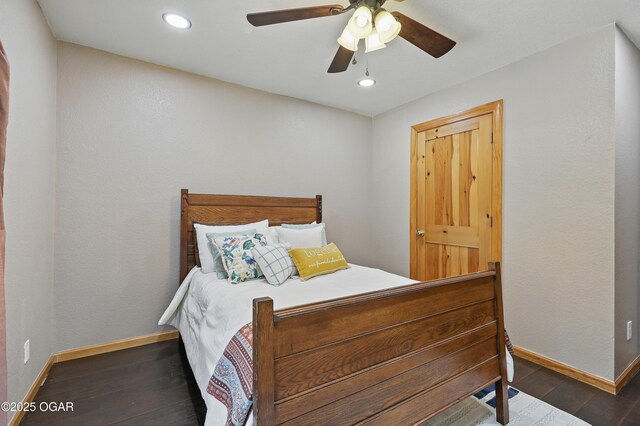 9404 County Lane 121, Carthage, MO 64836 - bedroom featuring wood finished floors, recessed lighting, and ceiling fan