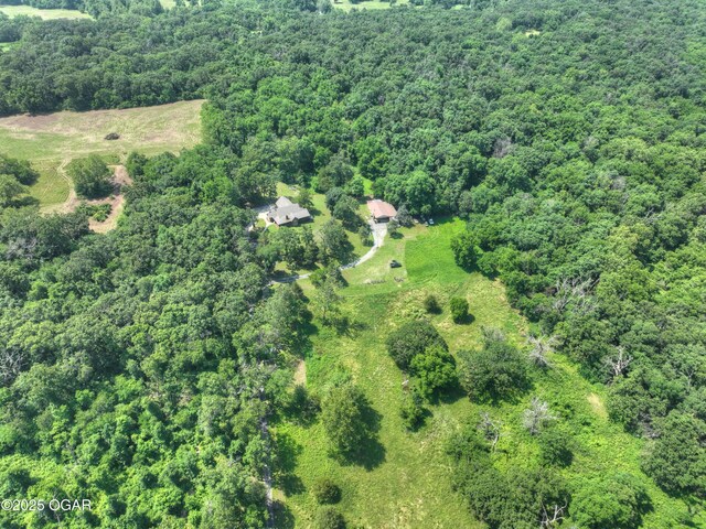 9404 County Lane 121, Carthage, MO 64836 - aerial overview of property's location featuring a heavily wooded area