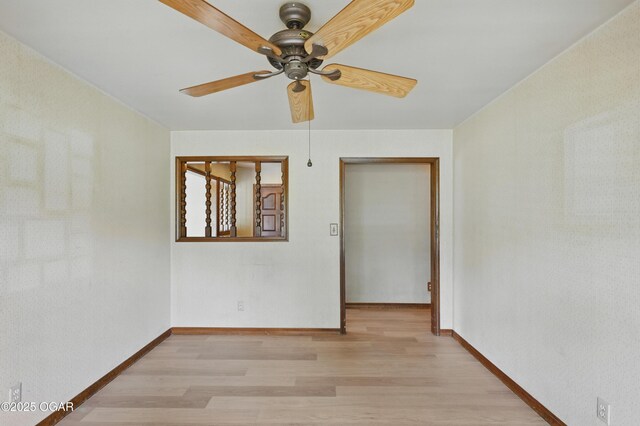 5694 Spurgeon Rd, Joplin, MO 64804 - unfurnished room featuring a ceiling fan and light wood-type flooring