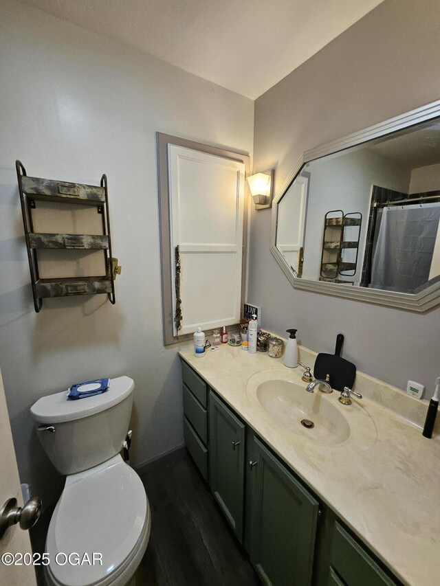 5358 Lawrence Unit 2220, Pierce City, MO 65723 - full bath featuring vanity, wood finished floors, and a shower with shower curtain