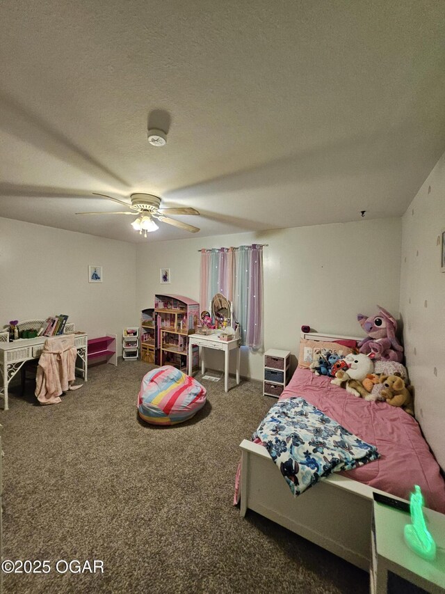 5358 Lawrence Unit 2220, Pierce City, MO 65723 - carpeted bedroom featuring a textured ceiling and a ceiling fan