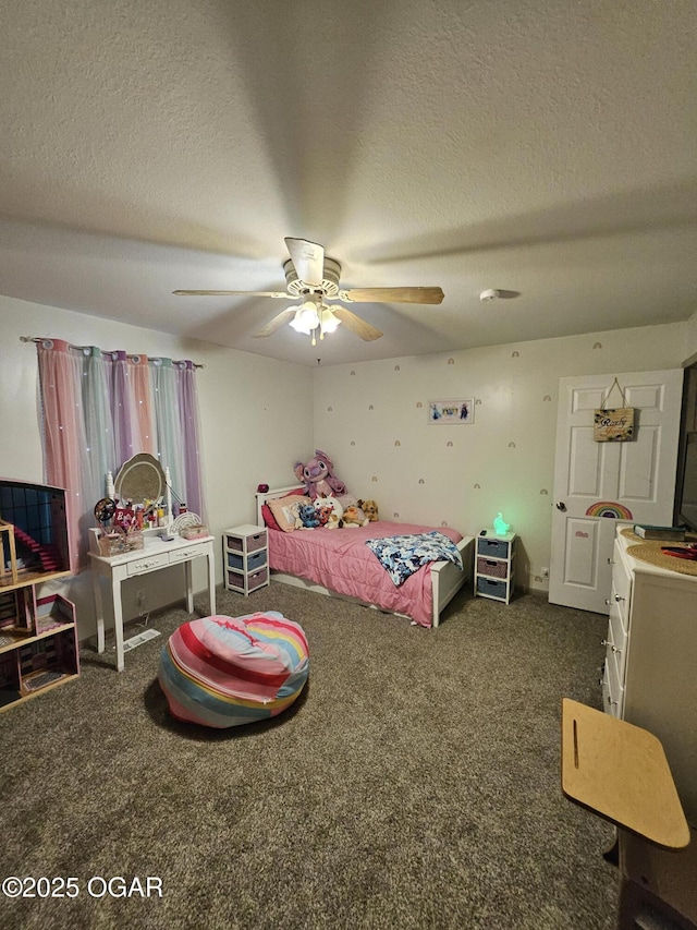 5358 Lawrence Unit 2220, Pierce City, MO 65723 - carpeted bedroom featuring a textured ceiling and ceiling fan