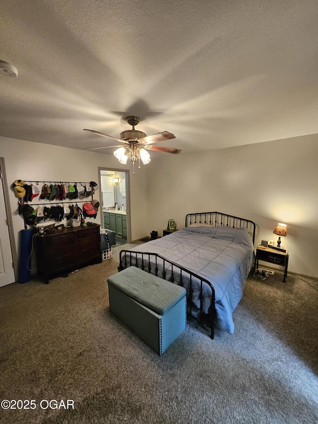 5358 Lawrence Unit 2220, Pierce City, MO 65723 - carpeted bedroom with a textured ceiling and a ceiling fan