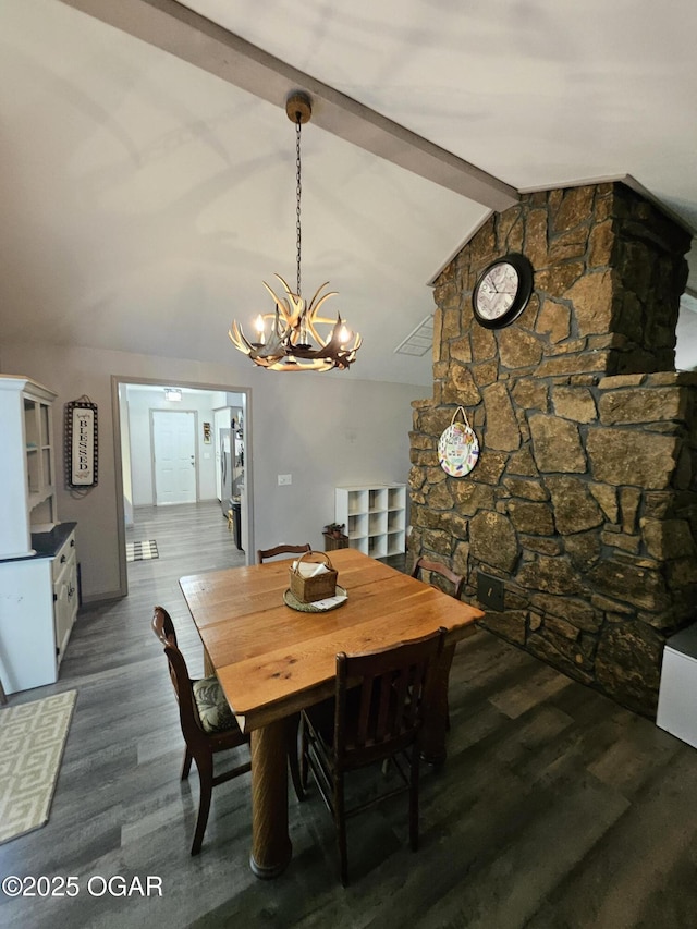 5358 Lawrence Unit 2220, Pierce City, MO 65723 - dining room with a chandelier and dark wood-style flooring