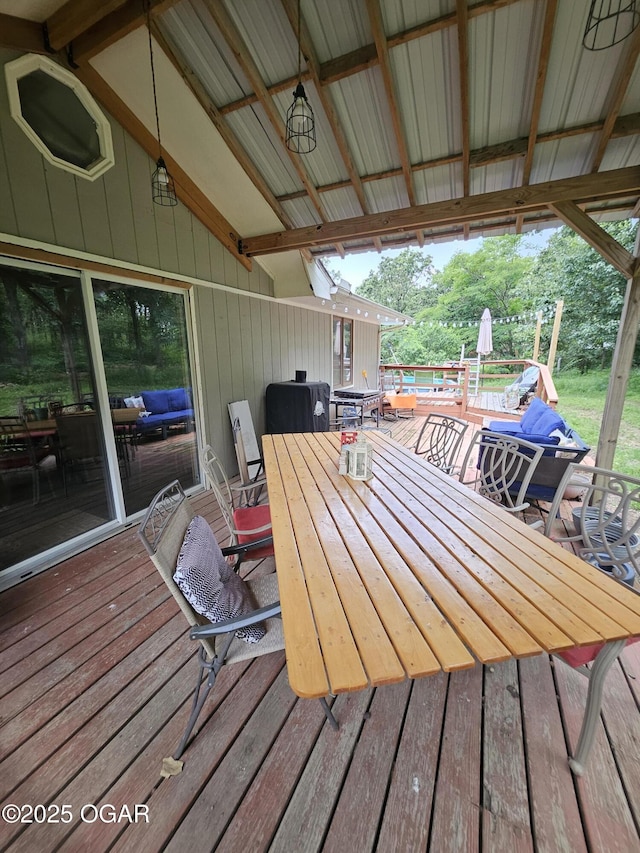5358 Lawrence Unit 2220, Pierce City, MO 65723 - wooden deck featuring outdoor dining area