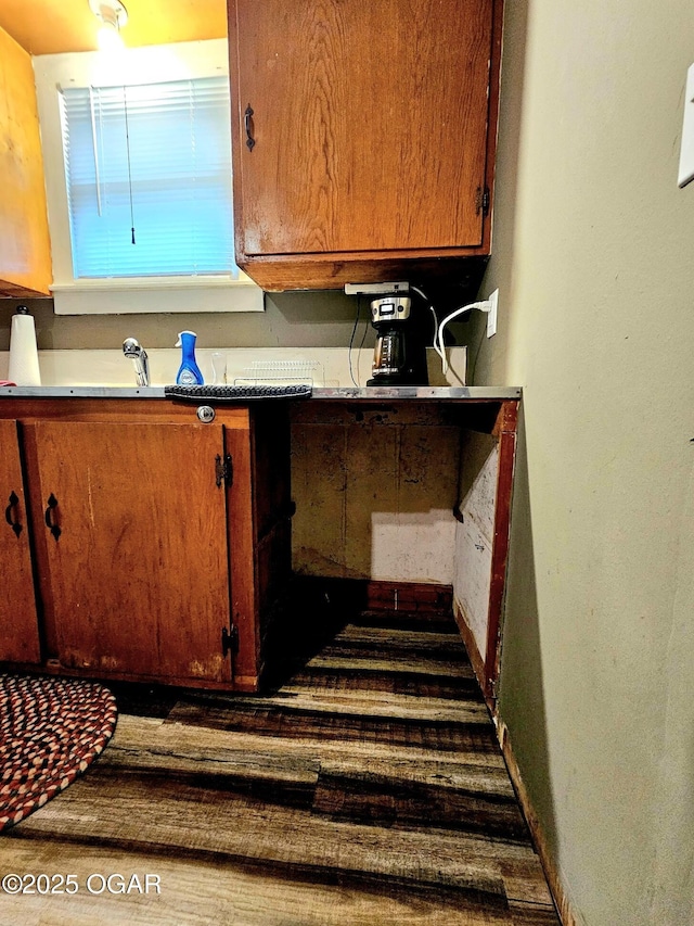 1109 Lincoln Ave, Baxter Springs, KS 66713 - kitchen with brown cabinets