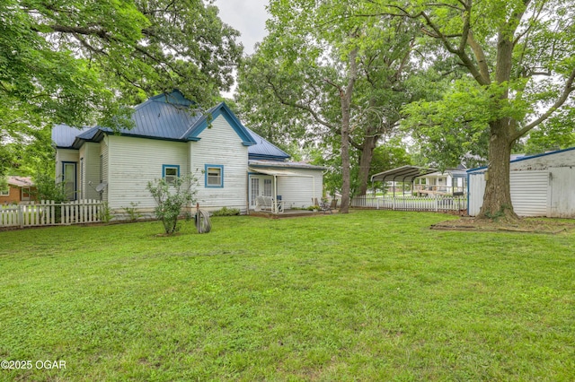 117 S 11th St, Sarcoxie, MO 64862 - view of yard with a detached carport
