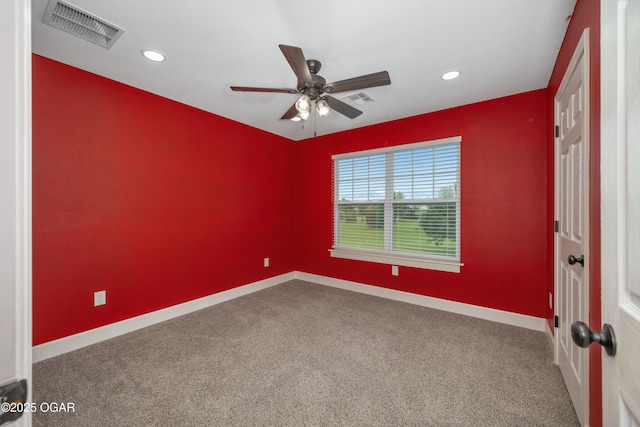 4610 W Amber Rd, Joplin, MO 64804 - carpeted empty room featuring recessed lighting and a ceiling fan
