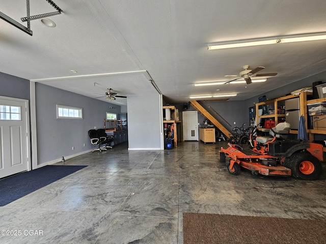 12673 Ibex Rd, Neosho, MO 64850 - garage featuring ceiling fan