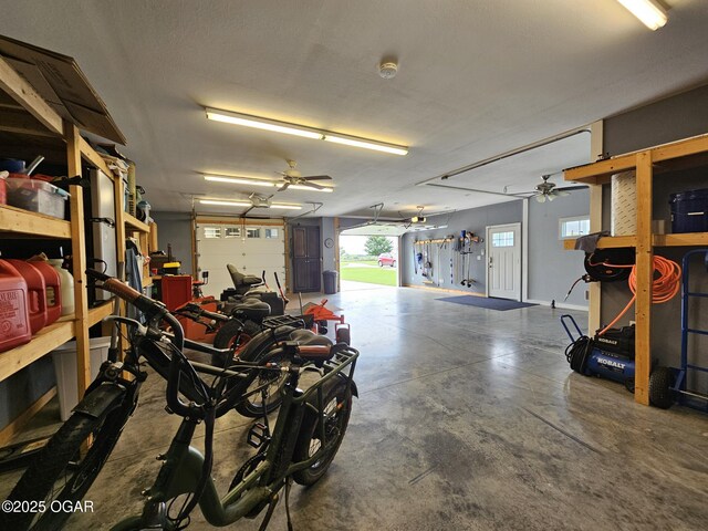 12673 Ibex Rd, Neosho, MO 64850 - garage featuring ceiling fan