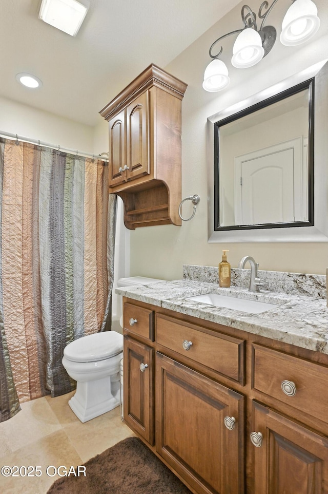 1641 Alexandra Dr, Carthage, MO 64836 - full bathroom with vanity, tile patterned flooring, and a shower with curtain