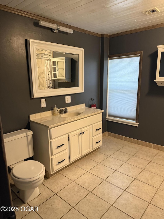 1310 Regan Ave, Carthage, MO 64836 - bathroom with vanity, tile patterned flooring, and wood ceiling