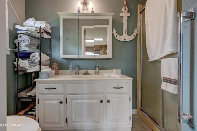 7614 Apple, Sarcoxie, MO 64862 - bathroom featuring vanity and a stall shower