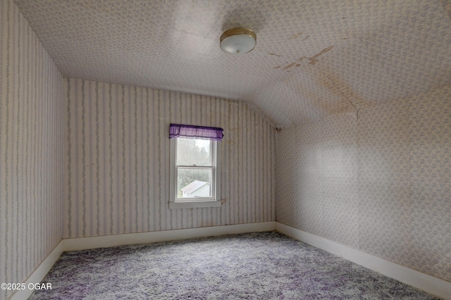 7614 Apple, Sarcoxie, MO 64862 - bonus room featuring carpet floors, lofted ceiling, and wallpapered walls