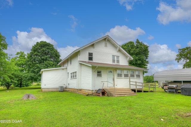 7614 Apple, Sarcoxie, MO 64862 - back of property featuring a carport and a yard