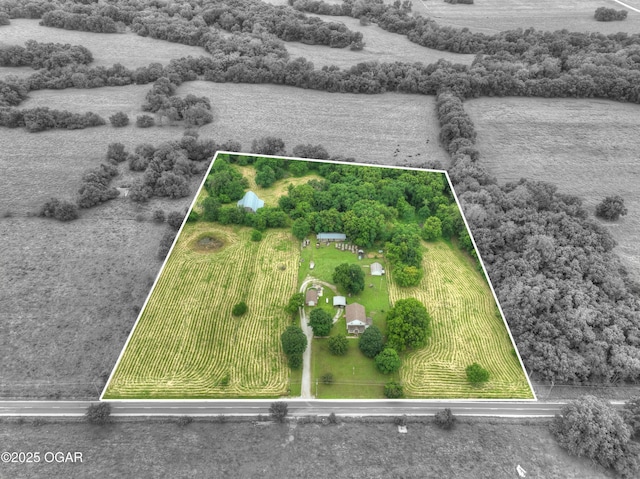 7614 Apple, Sarcoxie, MO 64862 - view of rural area with property parcel outlined