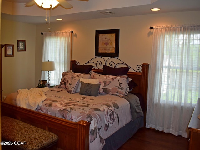 1902 E Natalie Ln, Joplin, MO 64801 - bedroom with wood finished floors, recessed lighting, and ceiling fan