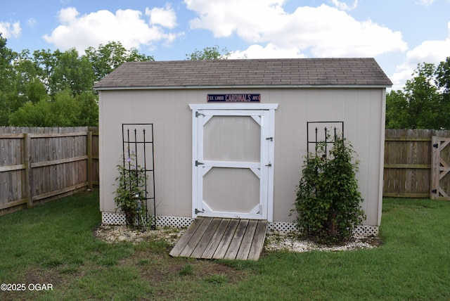 1902 E Natalie Ln, Joplin, MO 64801 - view of shed with a fenced backyard