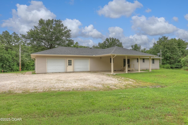 6181 County Lane 306, Carl Junction, MO 64834 - view of front facade with a front lawn, a garage, and driveway