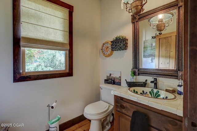 10640 Durango Ln, Carthage, MO 64836 - half bathroom featuring vanity and wood finished floors