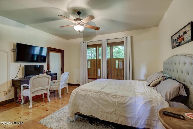 10640 Durango Ln, Carthage, MO 64836 - bedroom with light wood-style floors and ceiling fan