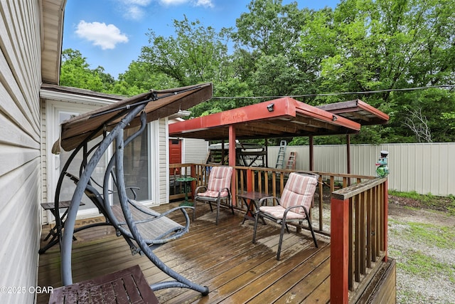 2015 W Zora St, Joplin, MO 64801 - view of wooden terrace