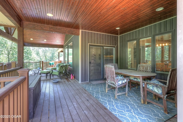 6133 Ridgeview Ct, Joplin, MO 64804 - deck with outdoor dining space and an outdoor hangout area