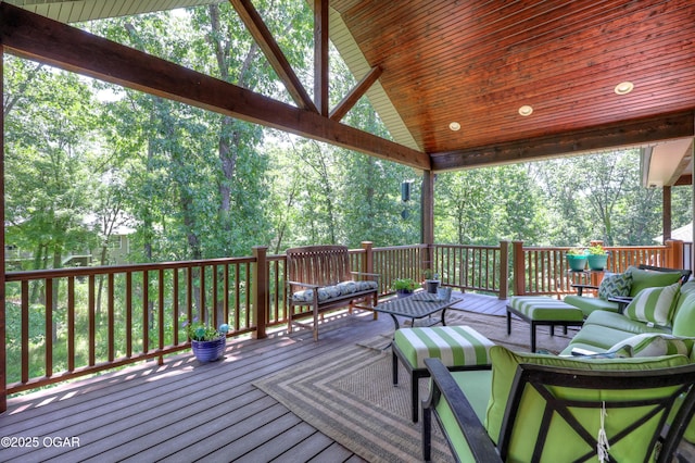 6133 Ridgeview Ct, Joplin, MO 64804 - deck with an outdoor hangout area