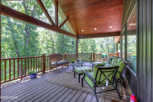 6133 Ridgeview Ct, Joplin, MO 64804 - wooden terrace featuring an outdoor hangout area