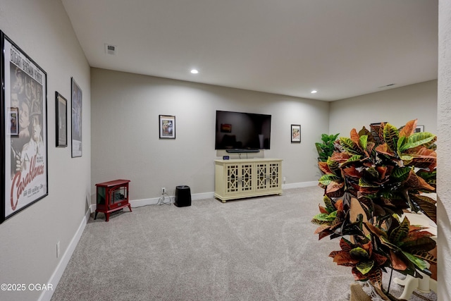 6133 Ridgeview Ct, Joplin, MO 64804 - carpeted living area featuring recessed lighting
