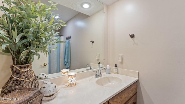 21974 S 1825th Rd, Milo, MO 64767 - bathroom with vanity and vaulted ceiling