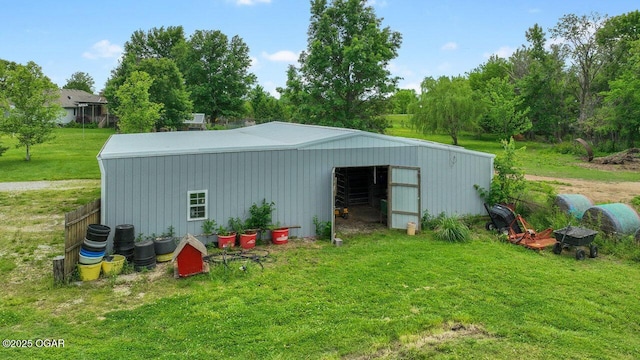 21974 S 1825th Rd, Milo, MO 64767 - view of pole building featuring a yard