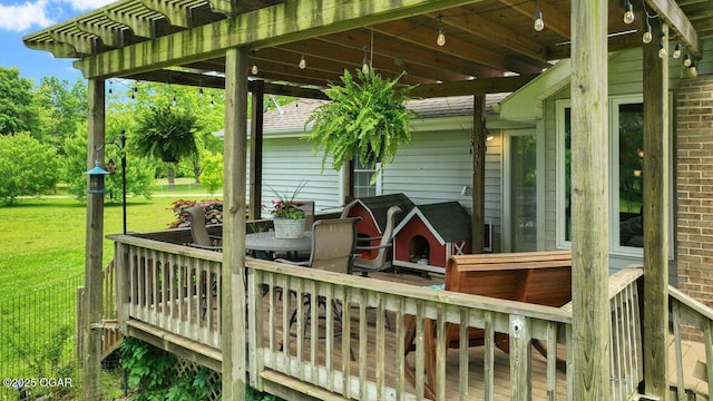 21974 S 1825th Rd, Milo, MO 64767 - deck featuring a yard