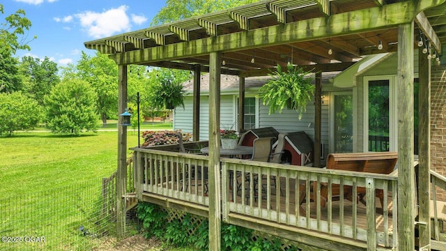 21974 S 1825th Rd, Milo, MO 64767 - deck featuring a yard