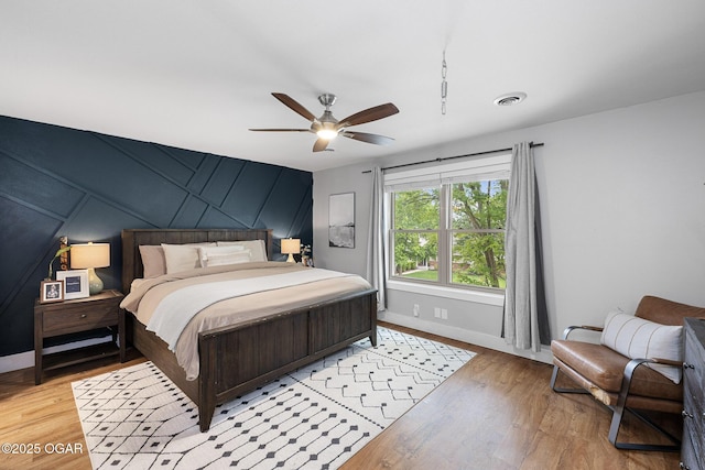 3502 Hackberry Ln, Joplin, MO 64801 - bedroom with light wood-style flooring and a ceiling fan