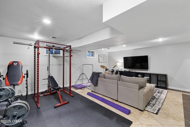 3502 Hackberry Ln, Joplin, MO 64801 - exercise room featuring recessed lighting and a textured ceiling