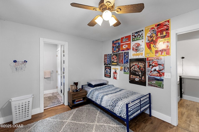 3502 Hackberry Ln, Joplin, MO 64801 - bedroom featuring wood finished floors and ceiling fan