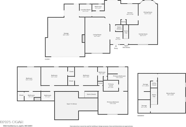 3502 Hackberry Ln, Joplin, MO 64801 - view of floor plan / room layout